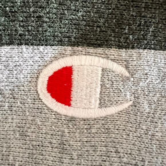 Champion Reverse Weave Stripe Sweatshirt Gray Green 2017 Small - Picture 9 of 10